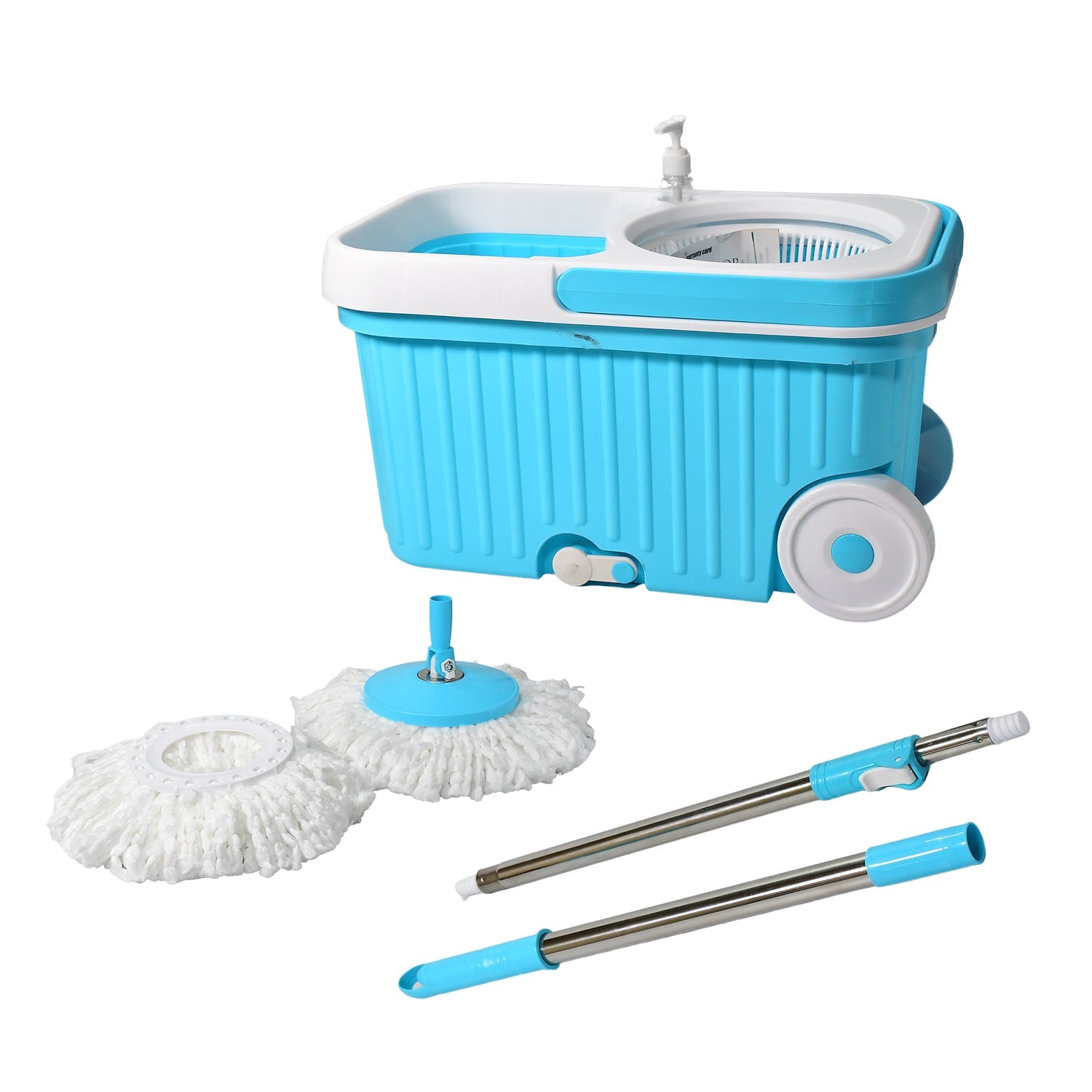 8712 Sporty Plastic Spin Mop with Bigger Wheels and Plastic Auto Fold Handle for 360 Degree Cleaning. DeoDap 8712 Sporty Plastic Spin Mop with Bigger Wheels and Plastic Auto Fold Handle for 360 Degree Cleaning. DeoDap